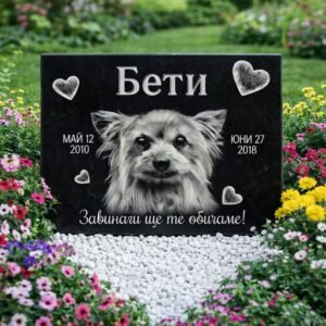 Надгробен паметник за домашен любимец от гранит