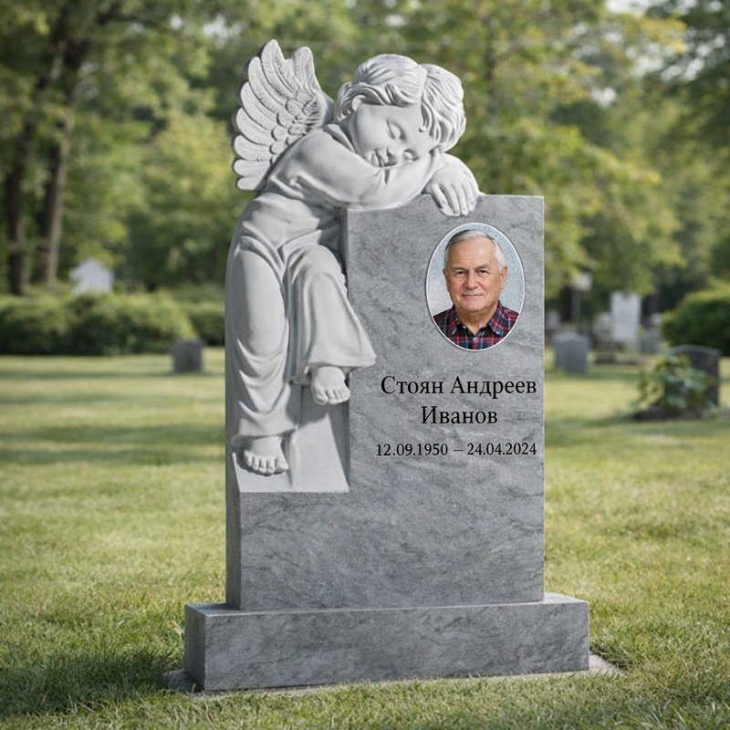 nadgrobna plocha s spqsht angel