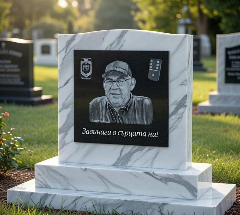 Гравирана мемориална плоча | Черен гранит - Image 3
