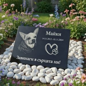Надгробна плоча за домашен любимец от гранит | Мемориал за куче, котка и други
