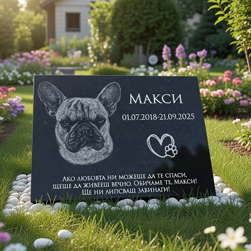 Надгробна плоча за домашен любимец от гранит | Мемориал за куче, котка и други - Image 5